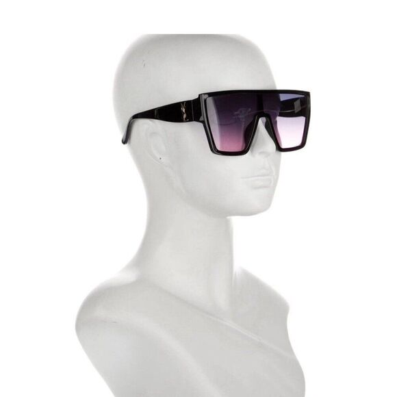 Saint Laurent Authentic Black Shield Oversized Sunglasses 686788 - Picture 4 of 9